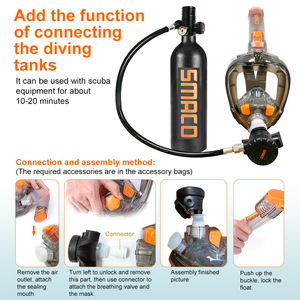 Catégorie de produit <span class=keywords><strong>Masque</strong></span> de plongée panoramique anti-buée avec valve supérieure à sec, équipement de plongée pour adultes <span class=keywords><strong>et</strong></span> enfants - Product Image 3