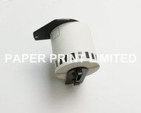 Rouleau de papier d'étiquettes thermiques avec support Dk22251 Dk-22251 noir/rouge sur blanc 62mm x 15.24m