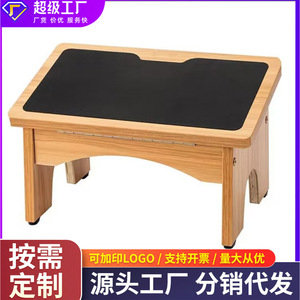 Creative wooden toilet <b>stool</b>, <b>bathroom</b> footstool for pregnant women and the elderly, household toilet seat, solid wood - Product Image 5