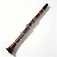 Bb Clarinet 17Keys Mahogany Wood Body Nickel-Silver Plated Keys Professional Woodwind Instrument OEM Custom Wholesale KINGMUSICO