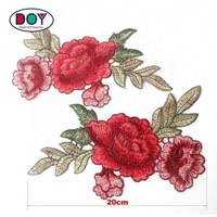 Appliques en dentelle à coudre, solubles dans l'eau, 3D, magnifiques fleurs brodées, badges pour vêtements