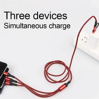 Vente flash : câble de charge rapide 3A type-C vers micro USB en cuivre pur tressé avec boîtier en métal nylon 5 en 1 pour ordinateur et ordinateur portable - Marque OEM