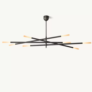 Lámpara <span class=keywords><strong>de</strong></span> Araña Móvil RHOEM <span class=keywords><strong>Rousseau</strong></span> <span class=keywords><strong>de</strong></span> 8 Luces con Varillas Grabadas, Lámpara <span class=keywords><strong>de</strong></span> Araña para Sala <span class=keywords><strong>de</strong></span> Estar, Escalera, Decoración del Hogar - Product Image 5