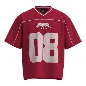 เสื้อฟุตบอล Healy Vintage คอวี ผ้าตาข่าย พิมพ์หมายเลข 08 ระบายอากาศ แห้งเร็ว 100% โพลีเอสเตอร์ แขนสั้น - Product Image 1