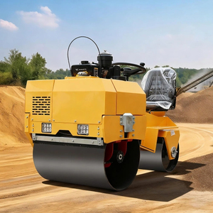 รถบดอัดสั่นสะเทือน ZLIN Mini Roller 700 กก. รุ่นใหม่จากโรงงาน เครื่องบดอัดแบบดรัมคู่สำหรับงานแอสฟัลต์ ขาย - Product Image 3