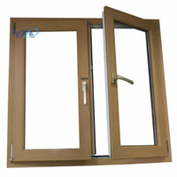 Designer graphique pvc fenêtres et portes villas Double Vitrage UPVC Fenêtre à battants