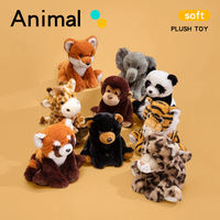 Vente en gros Foxe assis Éléphant Singe Léopard Tigre Ours Pandas et Girafes Peluche Jouet