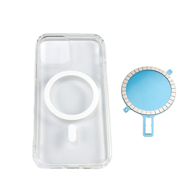 New Promotion Realme TPU Phone Case Wireless Magnetic Card Holder Electroplate Craft Leather Wallet