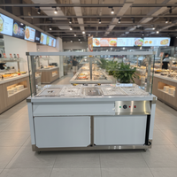 Chauffe-Plats Électrique Commercial 5 Bacs en Acier Inoxydable 304, Bain-Marie Professionnel 1500-3000W avec Contrôle de Température