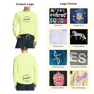 Logo personnalisé OEM 170 GSM tricoté polyester chemises de sport raglan à manches longues décontractées à séchage rapide pour hommes col rond pour homme - Product Image 3