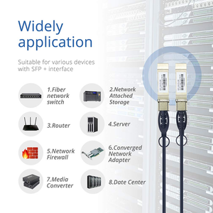 Câble SFP + DAC en gros d'usine 10G <span class=keywords><strong>Twinax</strong></span> passif pour Cisco, HP, ARISTA , Mikrotik, Dell 0.5m-7m - Product Image 3
