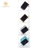 Étui rigide magnétique en cuir PU pour lunettes, forme rectangulaire, design portable avec logo personnalisable