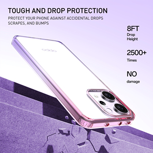 黄変防止モバイルケースハード保護カバーカラーグラデーションカスタマイズTPU Oppo Reno14Pro用バンパーケース - Product Image 5