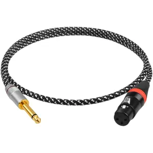 Câble Audio HIFI 6.5mm vers XLR mâle et femelle 6.35mm mélangeur Audio Canon ligne de connexion de Microphone