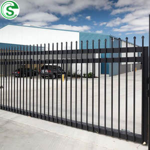 8x8 Schmiedeeisen Gartenzaunpaneele Hochsicherheits-Stahlzaun Leicht Montierbare Bauzaunpaneele - Product Image 6