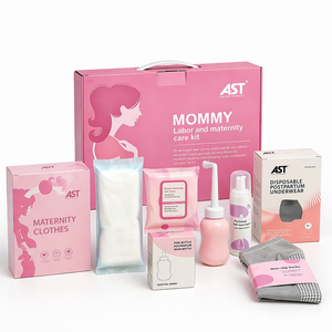 Bolsa de Artículos Esenciales para Hospital OEM al por Mayor con Ropa Interior, Botella Perineal para Limpieza Vaginal, Toallitas de Hamamelis, Almohadillas de Lactancia Reutilizables - Product Image 1
