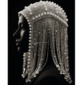 時代を超越した高級クリスタルチェーンパールアクセサリーウェディングアクセサリーラインストーンホワイトヘッドウェアブライダルチェーンウェディングジュエリー - Product Image 2