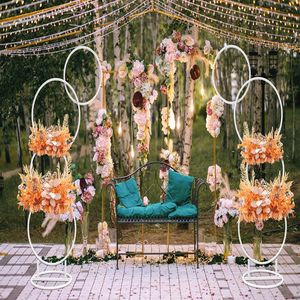 ขาตั้งฉากหลังงานแต่งงานกรอบโลหะสีขาว<span class=keywords><strong>ส</strong></span>ำหรับงานปาร์ตี้กลางแจ้งต้นไม้ในสวนรูปภาพ<span class=keywords><strong>ส</strong></span>ตูดิโอ - Product Image 2