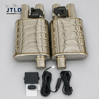 Système d'échappement universel pour voiture de 3 pouces avec silencieux à valve, valve de coupure électrique, tube perforé, silencieux interne avec interrupteur à distance