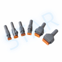 Conectores de enchufe automotriz de 2 vías con bota de goma gris Deutsch DT, con contactos de cobre y carcasa de nailon, con dos tipos de conectores, 1, 2, 1, 2, 2, 1, 2, 2, 2, 2, 2, DT