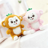Kawaii grappige aap knuffel, zacht roze pluche dier met uitstekende tong, cadeau voor meisjes verjaardag, knuffel speelgoed