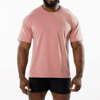 Nouveauté T-shirt de sport respirant à col rond 95% coton 5% élasthanne T-shirt de sport à séchage rapide pour hommes