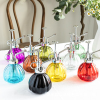 200ML Distributeur de bouteilles en verre de sirop de café et pompe Style vintage Pot d'eau en verre Vaporisateur de plantes en verre avec pompe