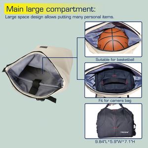 Échantillon gratuit : Sac à dos pour ordinateur portable en PET recyclé, durable, de style tendance, avec fermeture roll-top, pour hommes et femmes - Product Image 2