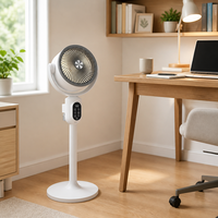 Ventilateur de circulation d'air portable avec télécommande, construction compacte et robuste, idéal pour les dortoirs universitaires et les coins d'étude des étudiants