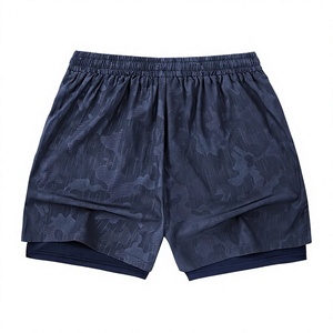 Men's Casual Solid Pattern Quick Dry Breathable Eco-Friendly High Elastic Waist Polyester/<b>Nylon</b> Sport <b>Shorts</b> - Product Image 1
