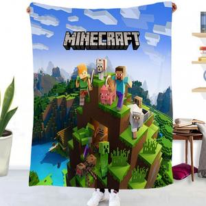 Couverture double face imprimée numériquement My World Series <span class=keywords><strong>Minecraft</strong></span>, style américain, pour canapé et sieste climatisée - Product Image 1
