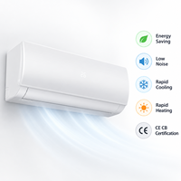 AC Split Wall Silent Mode Bersertifikat CE CB Pendinginan Cepat Pemanasan Inverter Hemat Energi Unit AC Indoor