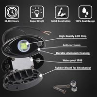 Liwiny popularité 12v Led Ip67 étanche Led couleur verte Rock Light Pod pour Mini camion Atv