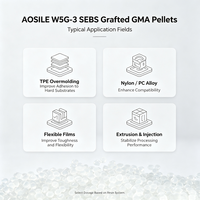 Boulchége de progrès technique : Compatibilisant AOSILE W5G-3 SEBS-g-GMA pour alliages PET/PBT/PC, polymère époxy-réactif fonctionnelisé