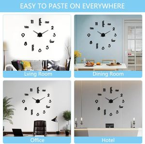 <span class=keywords><strong>Orologio</strong></span> <span class=keywords><strong>da</strong></span> <span class=keywords><strong>Parete</strong></span> Lucktime Grande, Moderno, Stile Art Déco, Analogico, a Batteria, Silenzioso, Senza Cornice in Acrilico, Decorativo per Soggiorno, Camera <span class=keywords><strong>da</strong></span> Letto, Casa - Product Image 4