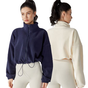 <span class=keywords><strong>Chaqueta</strong></span> Deportiva de Manga Larga con Cuello Alto para <span class=keywords><strong>Mujer</strong></span>, <span class=keywords><strong>Chaqueta</strong></span> Informal de Alta Calidad con Cierre y Cordón Ajustable, <span class=keywords><strong>Chaqueta</strong></span> Deportiva para Yoga - Product Image 1