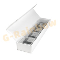 Carton blanc Chocolat Bonbons Cadeau Boîte Magnétique 5 Pièces Fraises Macaron Emballage Alimentaire Avec Diviseur