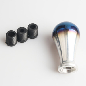 Aluminum Alloy Manual <b>Shift</b> <b>Knob</b> 80mm Universal Racing Gear <b>Shift</b> Lever with 10mm 8mm 12mm Adapters - Product Image 2