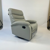Ensemble complet moderne de canapé inclinable électrique avec cadre en métal, nouveau revêtement en tissu et fauteuil inclinable électrique confortable et canapé