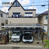 UISOLAR Abri de voiture de toit à panneau solaire Structure de parking PV à montage au sol en aluminium Abri de voiture solaire BIPV pour usage commercial et résidentiel