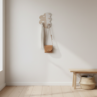 Porte-serviettes mural en bois écologique Neture avec 3 crochets, décoration de la maison