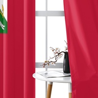 Rideau occultant thermique imprimé drapeau d'Haïti, draperie de fenêtre en polyester doux et agréable pour la peau pour la décoration de la chambre et du salon