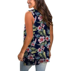 FOXA Women's Casual Tank <b>Top</b> Printed V-Neck Sleeveless Breathable Summer <b>Tops</b> - Product Image 4