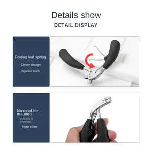 Coupe-ongles incurvés à grande ouverture, triple protection anti-éclaboussures, avec rangement intégré, pour personnes âgées, ongles épais, usage intensif - Product Image 5