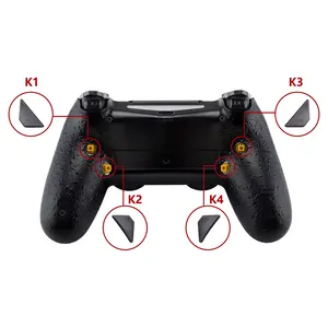 3D Splash ing Black DAWN Remappable Remap Kit für PS4-Controller mit Chip & neu gestaltete Back Shell & 4 Back Buttons für PS4