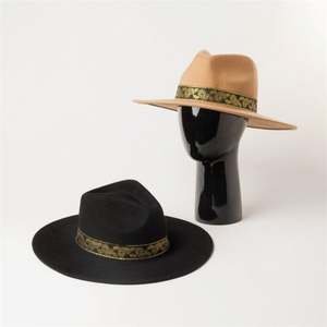 Chapeau Fedora Unisexe X1258 en Laine avec Broderie 3D, Casquette Jazz à Large Bord pour un Style Décontracté et Extérieur, Utilisation Quatre Saisons - Product Image 6