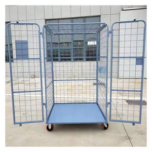 2023 nuovi arrivi carrello in acciaio per il trasporto piattaforma per la vendita regolabile materiale esterno trasferimento carrello contenitore Roll <span class=keywords><strong>Cage</strong></span> - Product Image 2