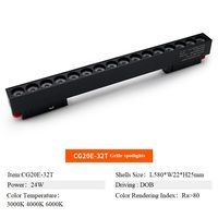Venir DOB Ultra-mince Rail Tracklights Lampe Grille Lumière Magnétique Piste Lumière Système D'éclairage pour Salle À Manger/restaurant/bar En Utilisant