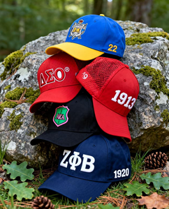 Customizable AKA Delta Zeta SGR logo fraternity embroidered baseball cap Greek alphabet sorority sports baseball cap