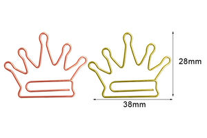 공장 맞춤형 크리 에이 티브 미니 책갈피 로즈 골드 크라운 종이 클립 사무실 문구 - Product Image 3
